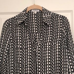 Black and white love Portofino button down shirt